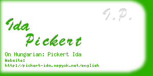 ida pickert business card